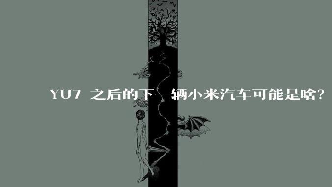 YU7 之后的下一辆小米汽车可能是啥？小米会把所有车型做一遍吗？