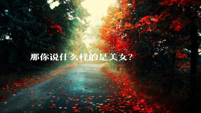 那你说什么样的是美女？
