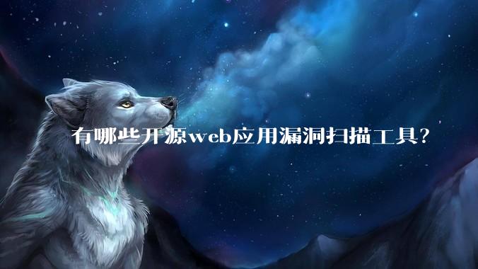 有哪些开源web应用漏洞扫描工具？