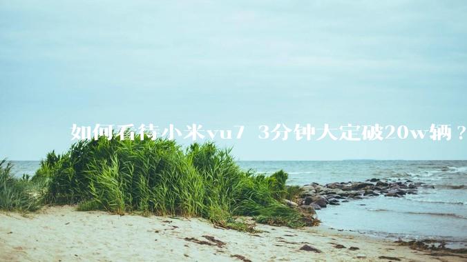 如何看待小米yu7 3分钟大定破20w辆?