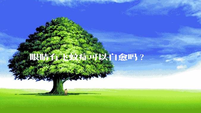 眼睛有飞蚊症可以自愈吗?